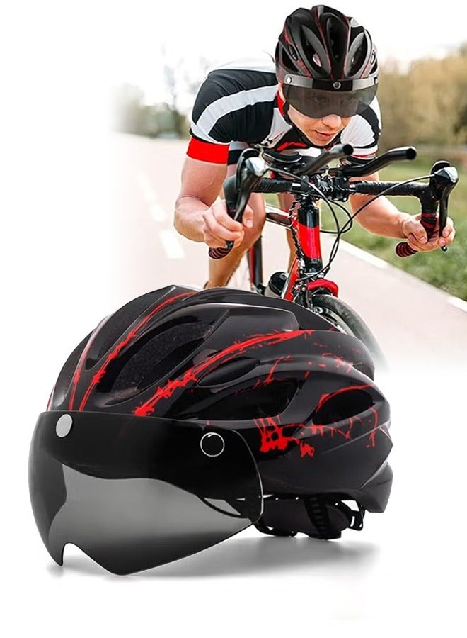 DUNISO خوذة دراجة للبالغين من الرجال والنساء، قناع مغناطيسي قابل للفصل، خوذة ركوب الدراجات الجبلية على الطرق، مقاس قابل للتعديل - Image 1